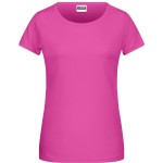Dámské tričko z bio bavlny James+Nicholson 8007 - Pink M