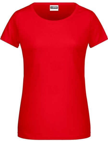 Dámské tričko z bio bavlny James+Nicholson 8007 - Tomato M