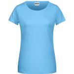 Dámské tričko z bio bavlny James+Nicholson 8007 - Sky blue XS