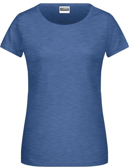 Dámské tričko z bio bavlny James+Nicholson 8007 - Light denim melange XL