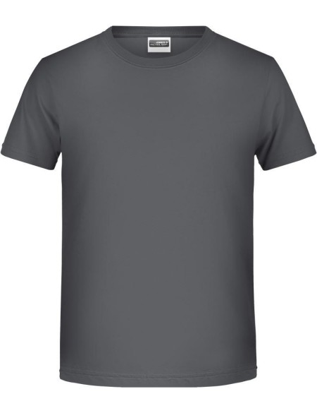 Chlapecké tričko z bio bavlny James+Nicholson 8008B - Graphite XXL