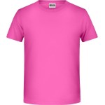 Chlapecké tričko z bio bavlny James+Nicholson 8008B - Pink XXL