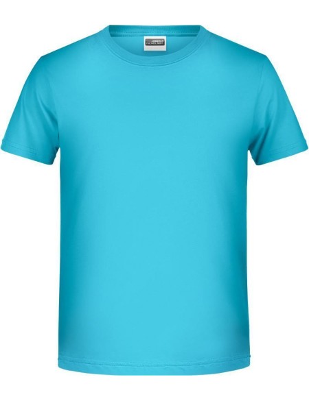 Chlapecké tričko z bio bavlny James+Nicholson 8008B - Turquoise M