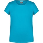 Dívčí tričko z bio bavlny James+Nicholson 8007G - Turquoise XS