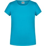 Dívčí tričko z bio bavlny James+Nicholson 8007G - Turquoise S