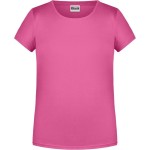 Dívčí tričko z bio bavlny James+Nicholson 8007G - Pink XXL