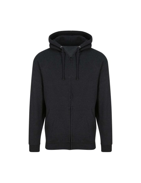 Pánská mikina na zip s kapucí ZOODIE - Black Smoke L