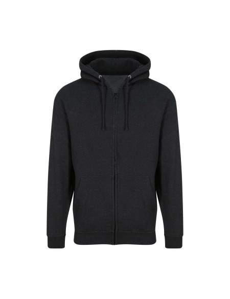 Herren-Kapuzenpullover mit Reißverschluss ZOODIE – Black Smoke XXL