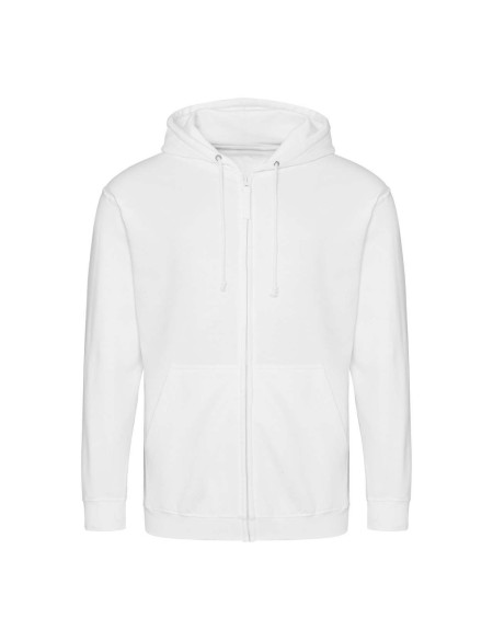 Pánská mikina na zip s kapucí ZOODIE - Arctic white XXL