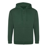 Pánská mikina na zip s kapucí ZOODIE - Bottle green S