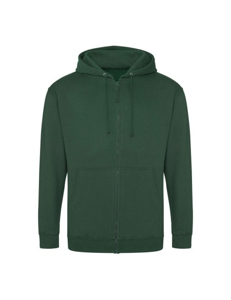 Pánská mikina na zip s kapucí ZOODIE - Bottle green L