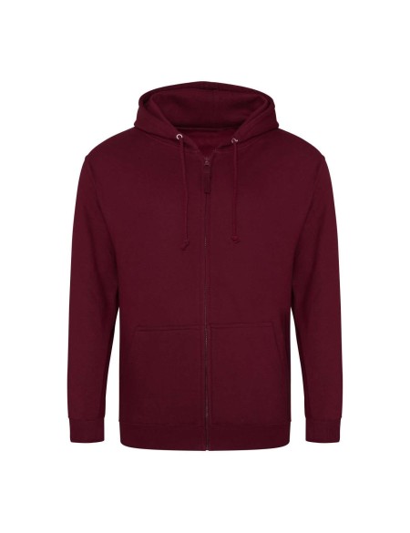 Pánská mikina na zip s kapucí ZOODIE - Burgundy S