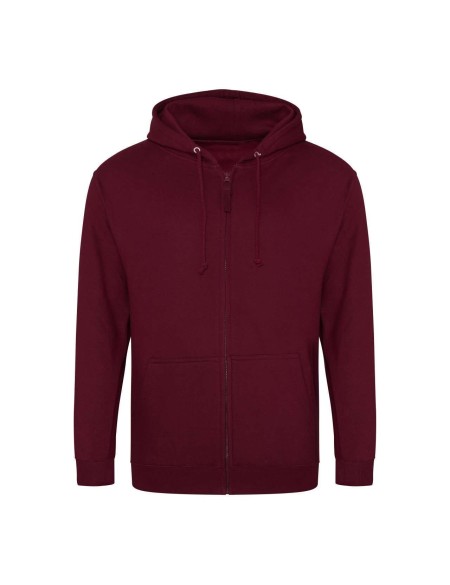 Pánská mikina na zip s kapucí ZOODIE - Burgundy L