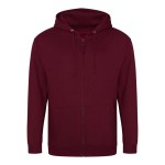 Pánská mikina na zip s kapucí ZOODIE - Burgundy XXL