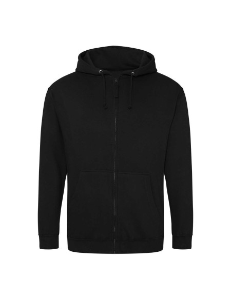 Pánská mikina na zip s kapucí ZOODIE - Deep black 5XL
