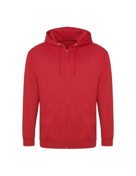 Pánská mikina na zip s kapucí ZOODIE - Fire red M