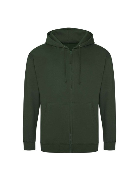 Pánská mikina na zip s kapucí ZOODIE - Forest green M