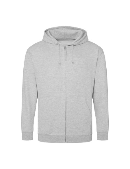 Pánská mikina na zip s kapucí ZOODIE - Heather grey XXL