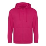 Pánská mikina na zip s kapucí ZOODIE - Hot pink XL