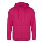 Pánská mikina na zip s kapucí ZOODIE - Hot pink XXL