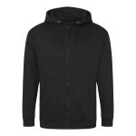 Pánská mikina na zip s kapucí ZOODIE - Jet black 5XL