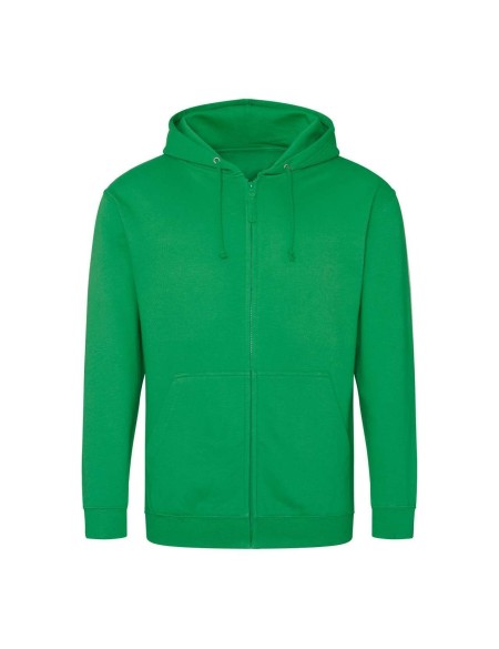 Pánská mikina na zip s kapucí ZOODIE - Kelly green XXL