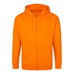Pánská mikina na zip s kapucí ZOODIE - Orange crush L