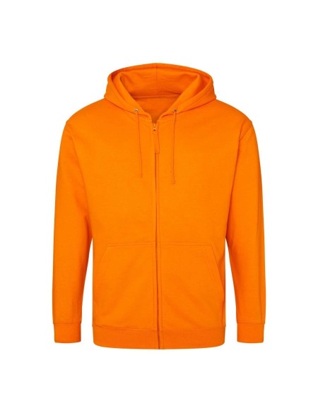Pánská mikina na zip s kapucí ZOODIE - Orange crush M
