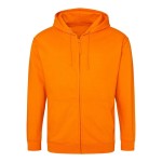 Pánská mikina na zip s kapucí ZOODIE - Orange crush L