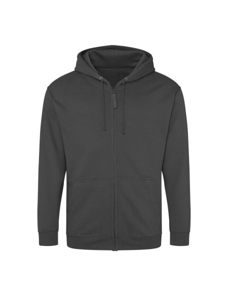 Pánská mikina na zip s kapucí ZOODIE - Steel grey S