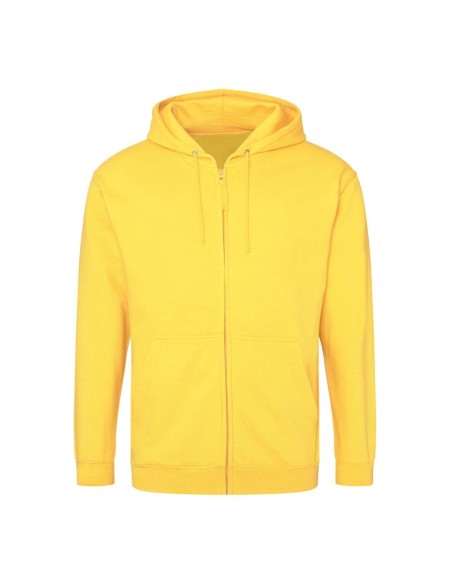 Pánská mikina na zip s kapucí ZOODIE - Sun yellow S