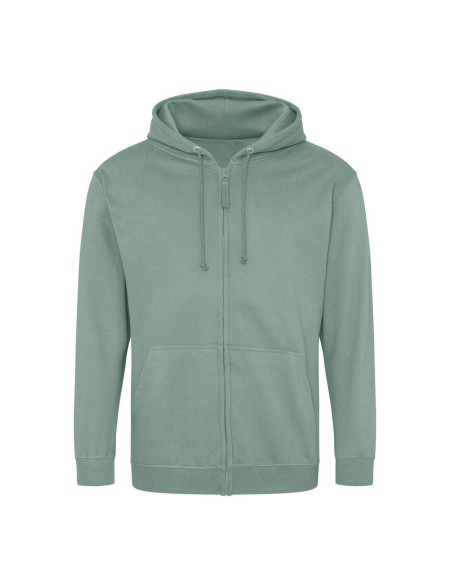 Pánská mikina na zip s kapucí ZOODIE - Dusty green M