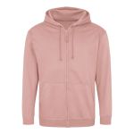 Pánská mikina na zip s kapucí ZOODIE - Dusty pink L