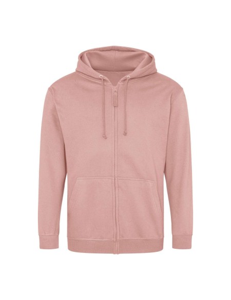 Pánská mikina na zip s kapucí ZOODIE - Dusty pink L