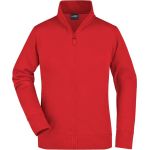 Dámská mikina na zip James+Nicholson JN52 - Červená S