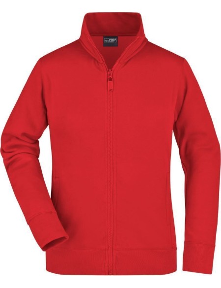 Dámská mikina na zip James+Nicholson JN52 - Červená XXL
