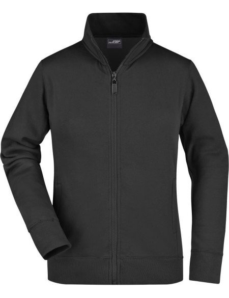Dámská mikina na zip James+Nicholson JN52 - Black XL