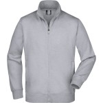 Pánská mikina na zip James+Nicholson JN46 - Grey heather M