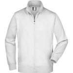 Pánská mikina na zip James+Nicholson JN46 - Bílá 3XL