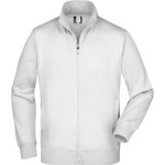 Pánská mikina na zip James+Nicholson JN46 - Bílá S