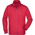 Pánská mikina na zip James+Nicholson JN46 - Červená XL