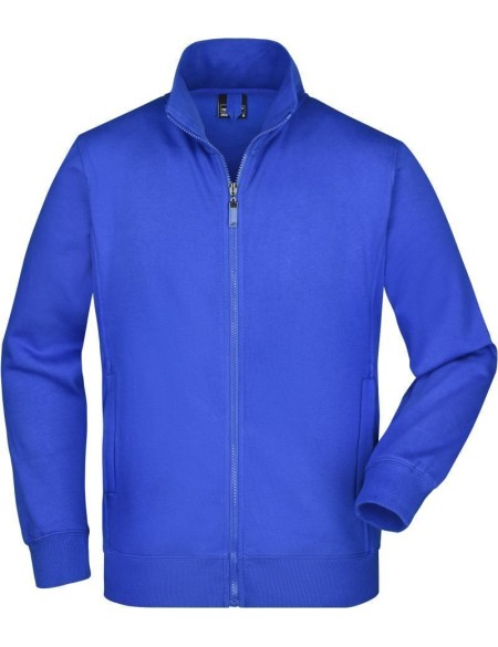 Pánská mikina na zip James+Nicholson JN46 - Royal XXL