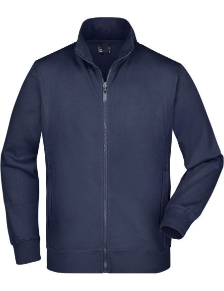 Pánská mikina na zip James+Nicholson JN46 - Grey heather