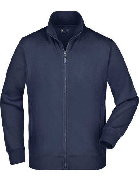 Pánská mikina na zip James+Nicholson JN46 - Navy S